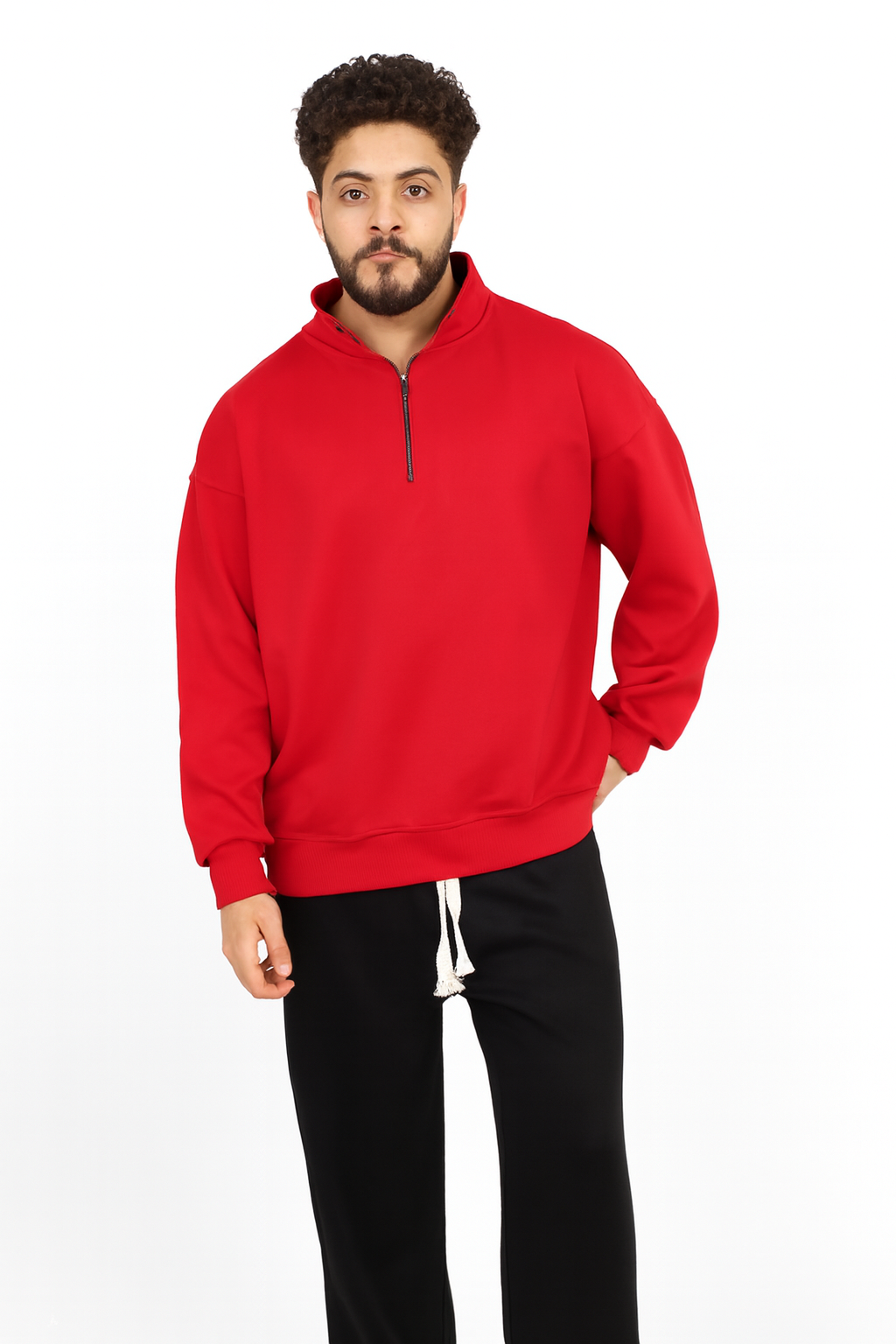 Unisex Basic Quarter zipper