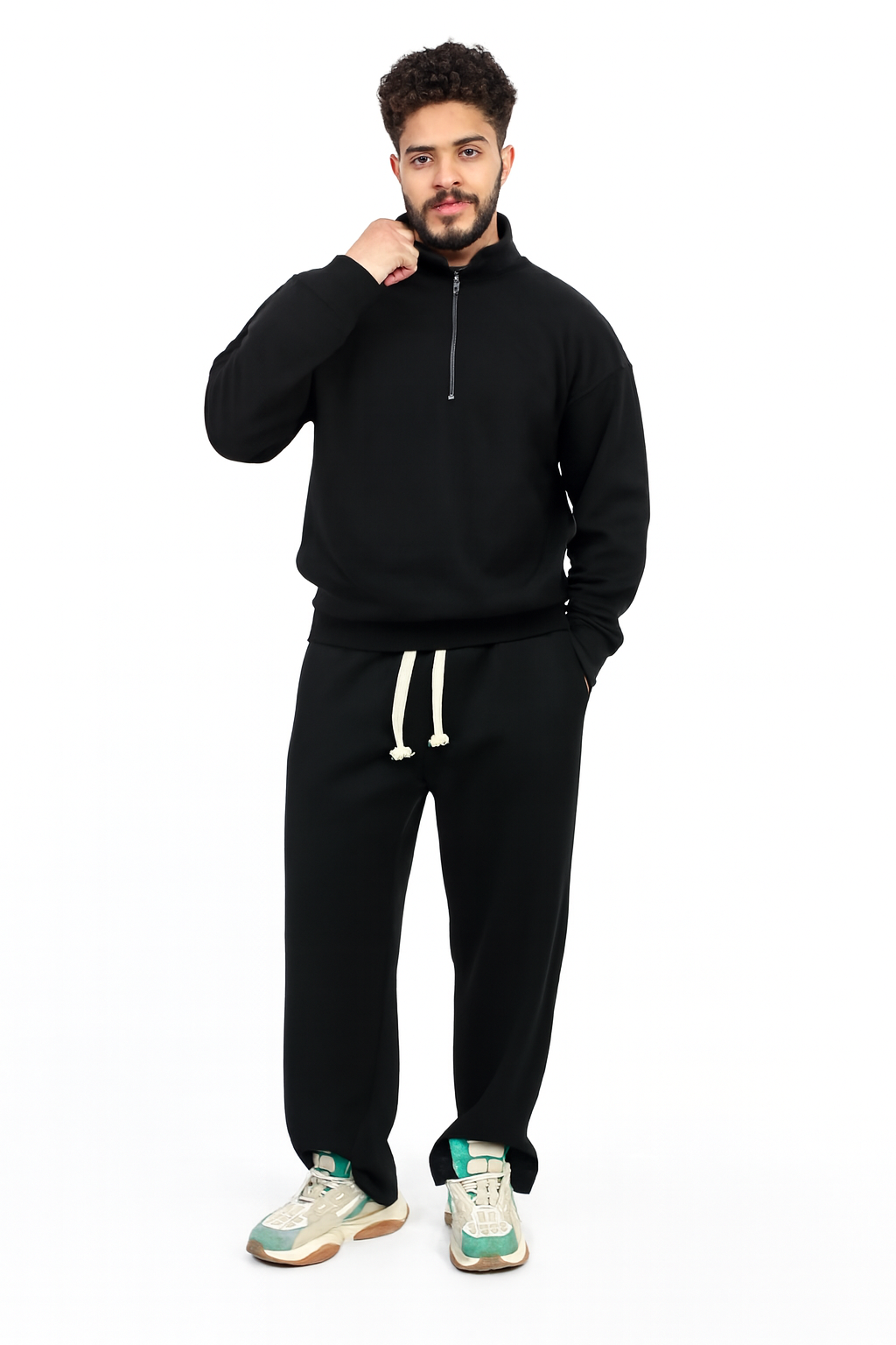 Unisex Basic Quarter zipper